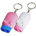 Hồng Pig Thống Led Keychain, tùy chỉnh năng lượng mặt trời móc khóa / keyring cho quà tặng khuyến mãi