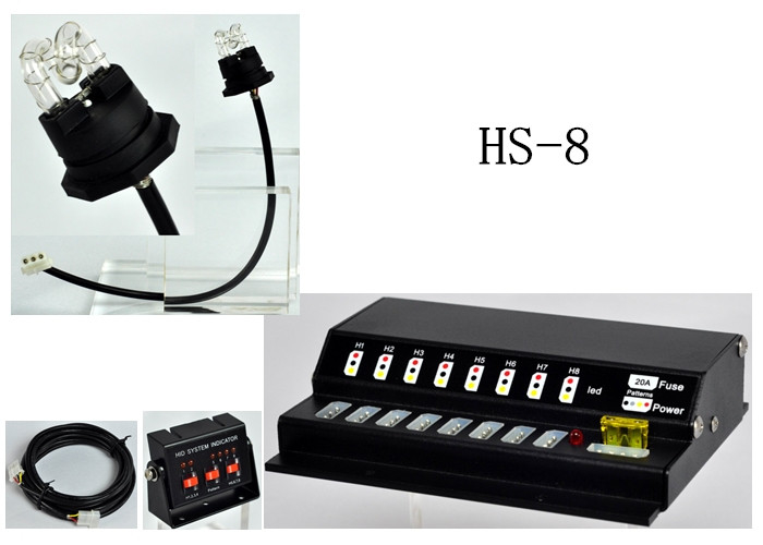 Hi / Lo Cường độ HID Hệ thống Strobe Hideaway Lights Bên trong xe Headlight HS-8