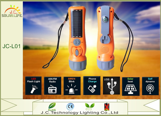 Xách tay đa - Chức năng sạc Led khẩn cấp Đèn pin Với FM Radio