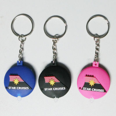 One Double Sided Soft PVC Keychain, độ sáng cao LED Flashlight Keychain