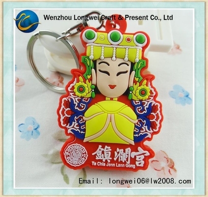 Đặc biệt kiểu LED PVC Cao su Keychain Delicate wth LED Flashlight