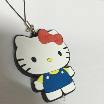 Dễ thương Led mềm nhựa PVC Hello Kitty Keychain Thống Ví Túi phụ kiện