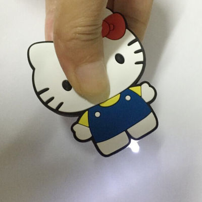 Dễ thương Led mềm nhựa PVC Hello Kitty Keychain Thống Ví Túi phụ kiện