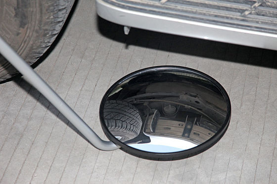 GP-916 Dưới Vehicle Inspection Gương / Flat Acrylic gương với hai đường cong và đường 30 * 30cm gương