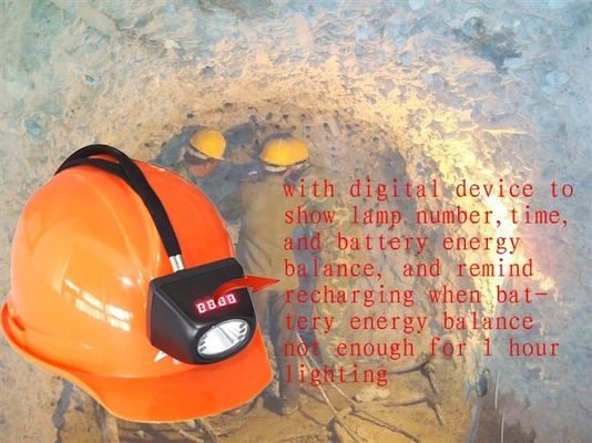 4500lux Cordless Cree LED Mining nhẹ với màn hình Scree, MSHA