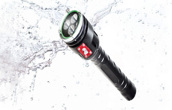 Đen 2400LM LED Dive Torch