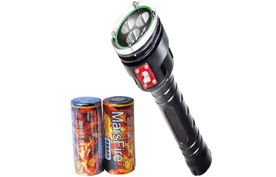 Đen 2400LM LED Dive Torch