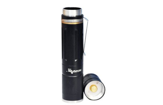 800lm 3.7V Cree sạc dẫn đèn pin, siêu quyền lực đen Led Đèn pin cho cắm trại